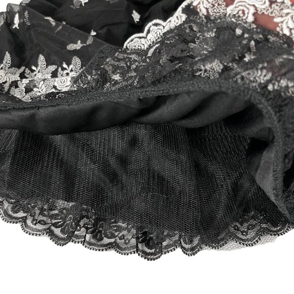 NWT Gothic Lolita Size S 4 Embroidered Floral Rose Motif Babydoll Dress - Picture 6 of 7